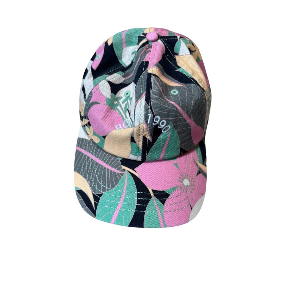 Roxy 1990 Floral Tropical Print Baseball Cap Multicolor Adjustable Strapback Hat